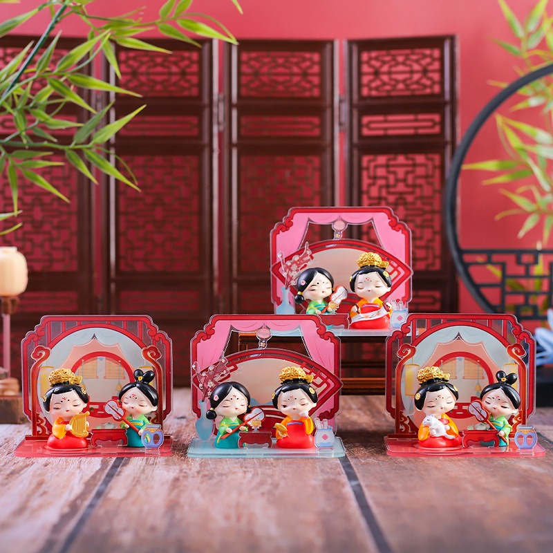 唐仕女场景摆件