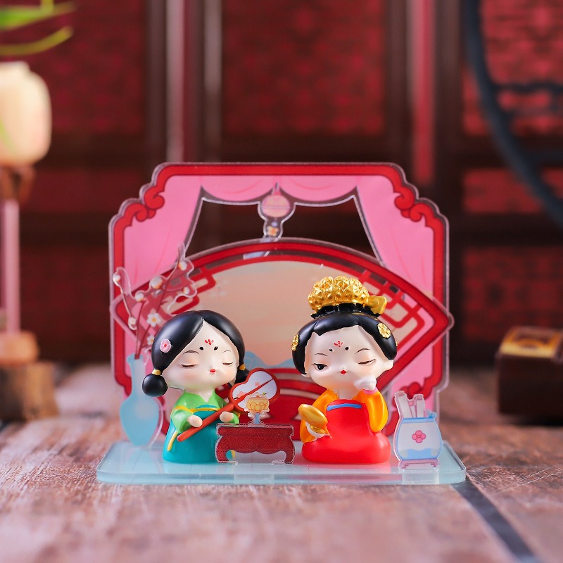 唐仕女场景摆件