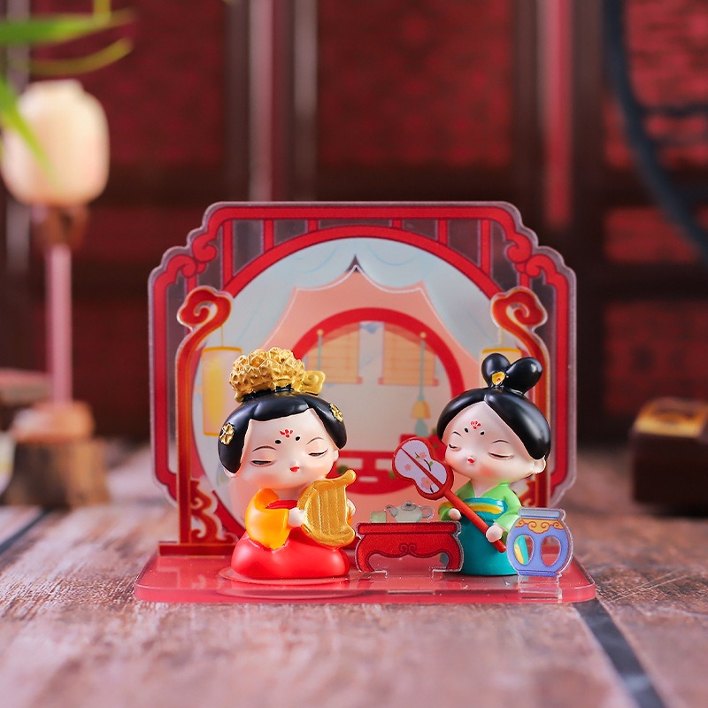 唐仕女场景摆件