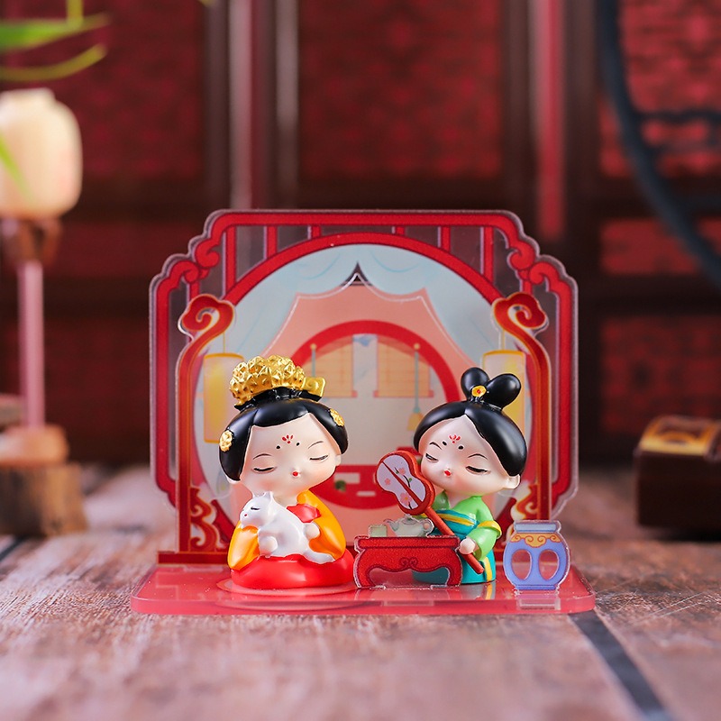 唐仕女场景摆件