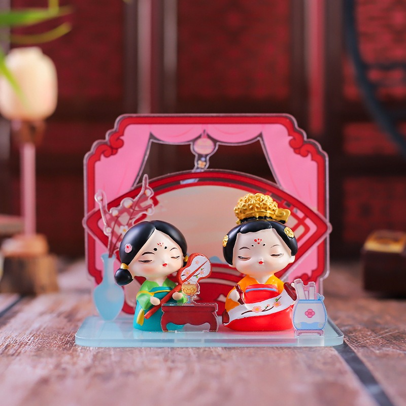 唐仕女场景摆件